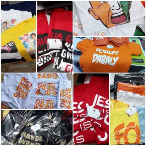 Confection et impression sur t-shirt