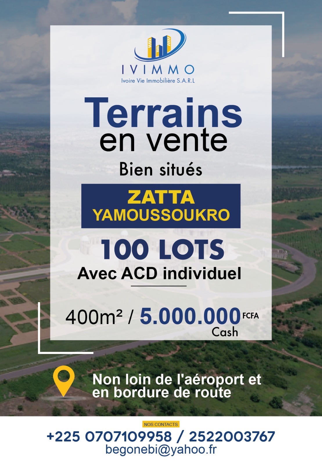 Terrain payable sur 3 ans