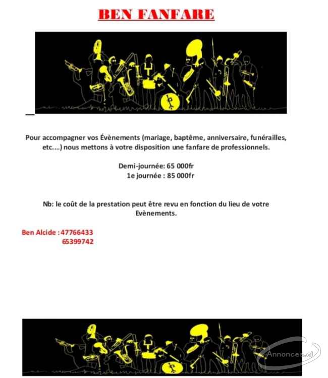 Prestation de fanfare 