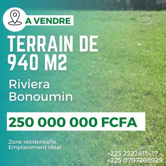 Terrain de 900 m2 en vente à bonoumin zone résidentiel