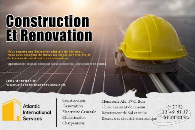 Construction,  renovation et électricité générale 