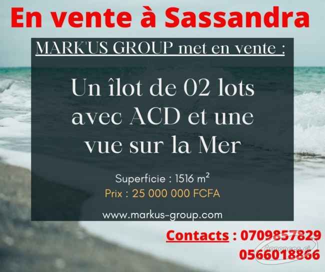 Terrain en vente à sassandra