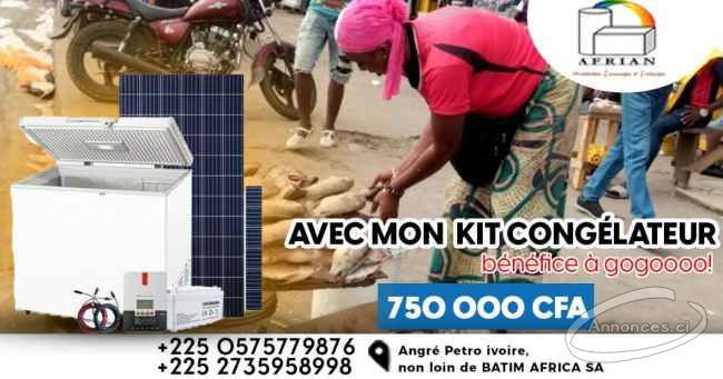 Vente de kit congélateur solaire