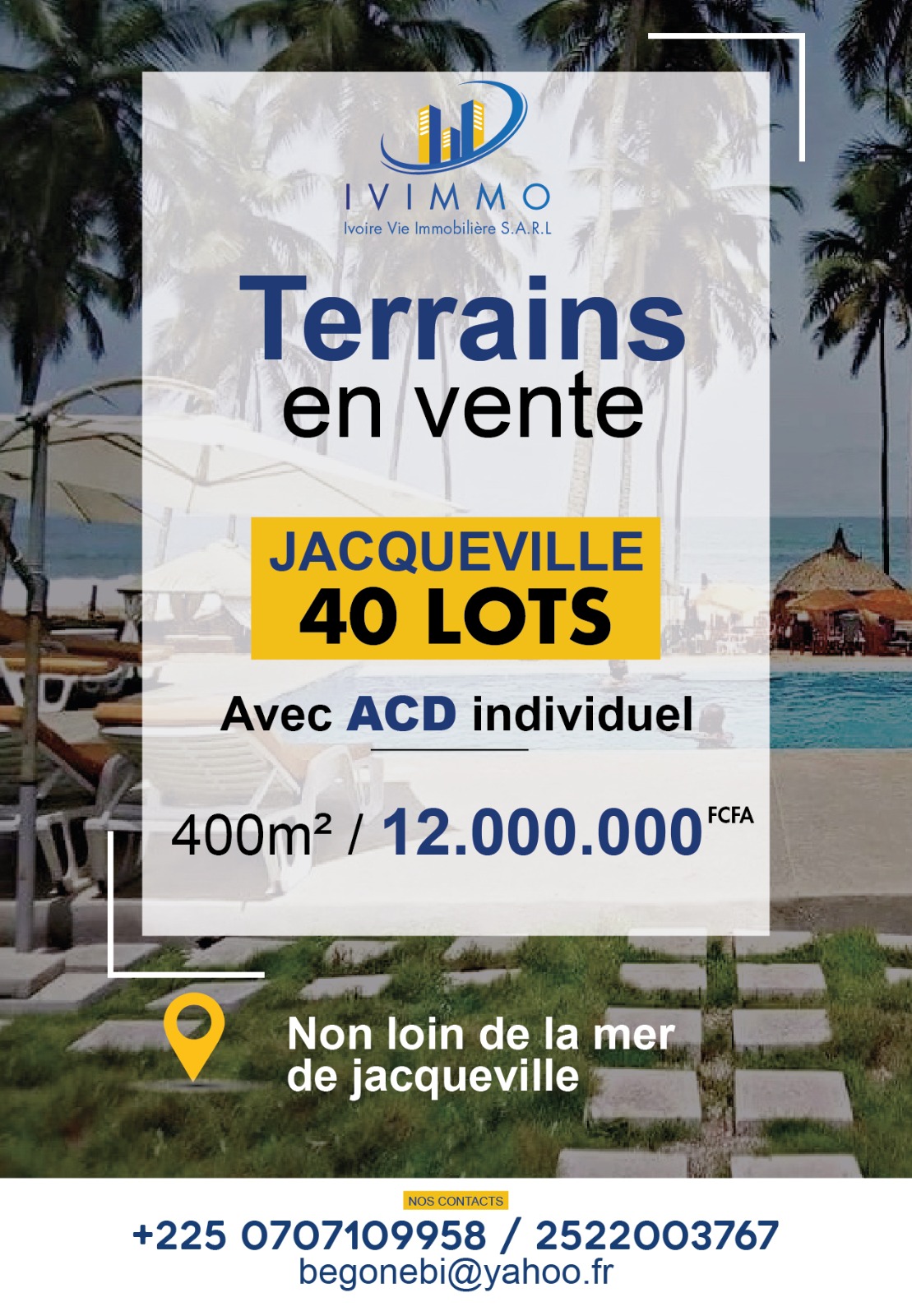 Terrain payable sur 3 ans chez IVIMMO