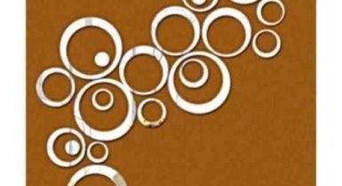 Stickers 24 packs cercles effets miroirs