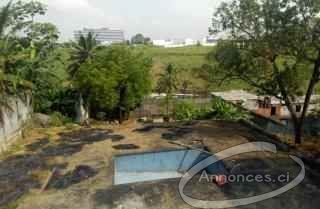 Vente de terrain bati de 2400 m2 en pente à cocody