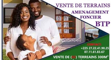 Terrains de 400 m² en vente à angré djibi extension