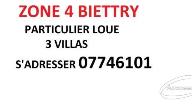 3 villas zone 4 biettry